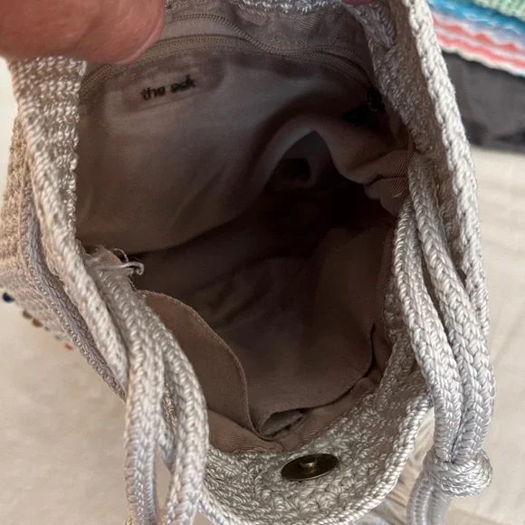 The Sak Sayulita Cream Crochet Crossbody Bag with Multicolor Beading - Picture 7 of 13